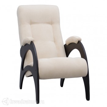 Кресло для отдыха Неаполь Модель 9 без лозы (Венге-эмаль/Ткань Ваниль Verona Vanilla) в Дудинке - dudinka.mebel54.com | фото