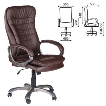 Кресло офисное BRABIX Omega EX-589 (коричневое) в Дудинке - dudinka.mebel54.com | фото