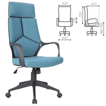 Кресло офисное BRABIX Prime EX-515 (голубая ткань) в Дудинке - dudinka.mebel54.com | фото
