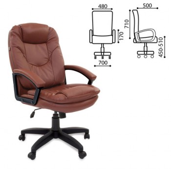 Кресло офисное BRABIX Trend EX-568 (коричневый) в Дудинке - dudinka.mebel54.com | фото