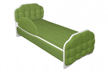 Кровать 170 Атлет 76 Зелёный (мягкий бортик) в Дудинке - dudinka.mebel54.com | фото
