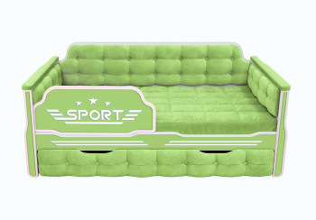 Кровать 170 серии Спорт 1 ящик 81 Фисташка (мягкие боковые накладки) в Дудинке - dudinka.mebel54.com | фото