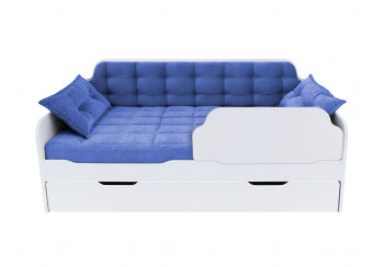 Кровать 190 серии Спорт Лайт 1 ящик 85 Синий (подушки) в Дудинке - dudinka.mebel54.com | фото