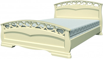 Кровать Грация-1 из массива сосны 900*2000 Слоновая кость в Дудинке - dudinka.mebel54.com | фото