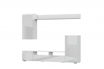 Мебель для гостиной МГС 4 (Белый/Белый глянец) в Дудинке - dudinka.mebel54.com | фото