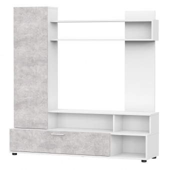 Мебель для гостиной "МГС 9" Белый / Цемент светлый в Дудинке - dudinka.mebel54.com | фото
