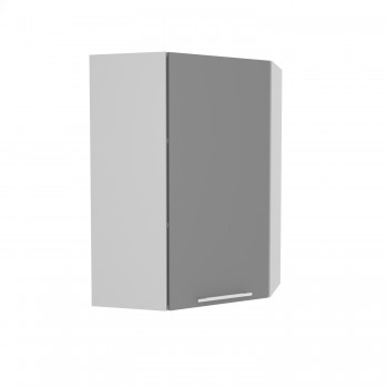 Ройс ВПУ 600 Шкаф верхний угловой высокий (Графит софт/корпус Серый) в Дудинке - dudinka.mebel54.com | фото