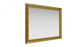 Зеркало навесное "Айрум"/(дуб кальяри / профиль: золото с орнаментом) в Дудинке - dudinka.mebel54.com | фото